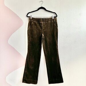 Vintage Brown‎ Corduroy Pull On Pants Retro 90s Earthy Soft Cozy Small